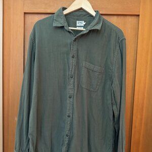Stag Provisions XL Dark Green Button Down Shirt - Organic Cotton